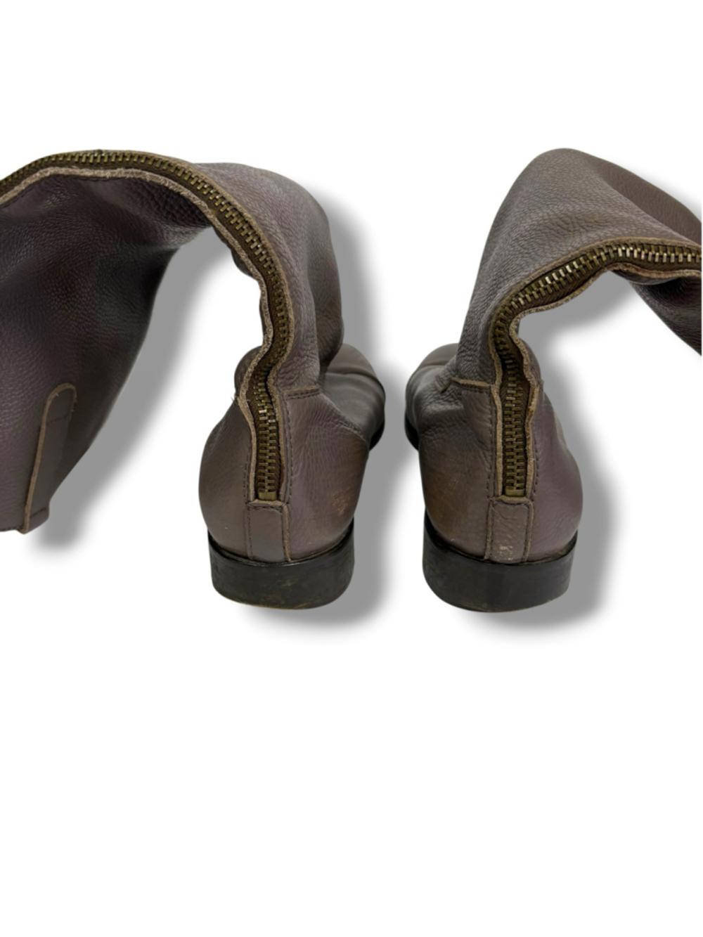 J Crew Taupe Leather Knee-High Field Riding Equestrian Boots Women’s 7.5 - Picture 5 of 11